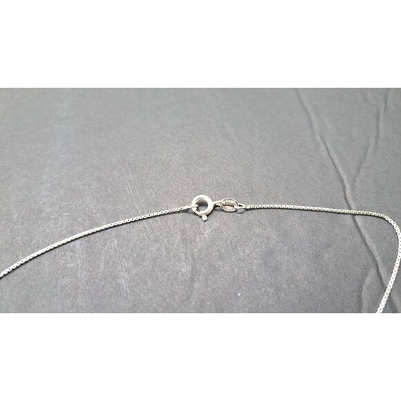 Vintage Turtle Pendant Necklace Snowflake Obsidian Stone Chain Sterling Silver - Picture 7 of 12